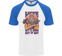 Maglietta Da Baseball S/S Per Uomo Blacksmiths Hit It Hard And Get It Hot