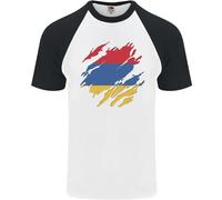 Maglietta Da Baseball S/S Per Uomo Con Bandiera Dell'Armenia Giorno Armeno