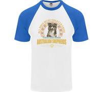 Maglietta Da Baseball S/S Per Uomo Con Cane Australian Shepherd