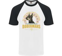 Maglietta Da Baseball S/S Per Uomo Con Cane Dobermann