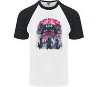 Maglietta Da Baseball S/S Per Uomo Con Fantasmi E Spettri Di Halloween