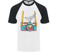 Maglietta Da Baseball S/S Per Uomo Con Fotografo Di Uccelli