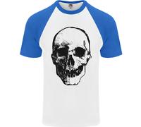 Maglietta Da Baseball S/S Per Uomo Con Teschio Umano