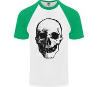 Maglietta Da Baseball S/S Per Uomo Con Teschio Umano