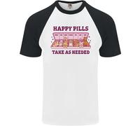 Maglietta Da Baseball S/S Per Uomo Dog Happy Pills