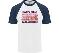 Maglietta Da Baseball S/S Per Uomo Dog Happy Pills
