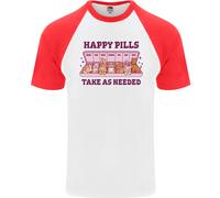 Maglietta Da Baseball S/S Per Uomo Dog Happy Pills