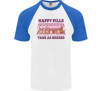 Maglietta Da Baseball S/S Per Uomo Dog Happy Pills