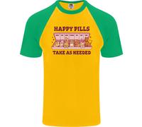 Maglietta Da Baseball S/S Per Uomo Dog Happy Pills