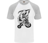 Maglietta Da Baseball S/S Per Uomo Grim Reaper Trike Bicicletta Ciclismo Gotico