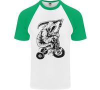 Maglietta Da Baseball S/S Per Uomo Grim Reaper Trike Bicicletta Ciclismo Gotico