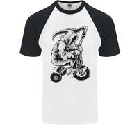 Maglietta Da Baseball S/S Per Uomo Grim Reaper Trike Bicicletta Ciclismo Gotico