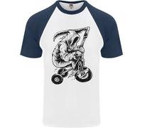 Maglietta Da Baseball S/S Per Uomo Grim Reaper Trike Bicicletta Ciclismo Gotico