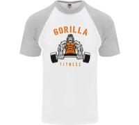 Maglietta Da Baseball S/S Per Uomo Gym Gorilla Fitness Bodybuilding