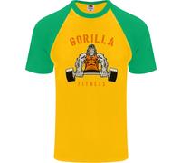 Maglietta Da Baseball S/S Per Uomo Gym Gorilla Fitness Bodybuilding