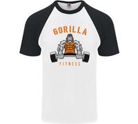Maglietta Da Baseball S/S Per Uomo Gym Gorilla Fitness Bodybuilding