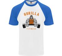 Maglietta Da Baseball S/S Per Uomo Gym Gorilla Fitness Bodybuilding