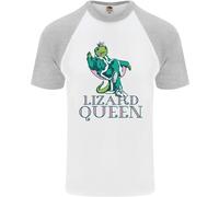 Maglietta Da Baseball S/S Per Uomo Lizard Queen Chameleon Bearded Dragon