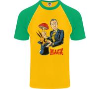 Maglietta Da Baseball S/S Per Uomo Mushroom Magic LSD Drug Culture Festival