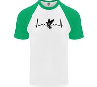 Maglietta Da Baseball S/S Per Uomo Pigeon Hunting Heart Beat ECG Hunter