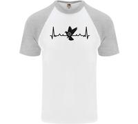 Maglietta Da Baseball S/S Per Uomo Pigeon Hunting Heart Beat ECG Hunter