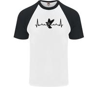 Maglietta Da Baseball S/S Per Uomo Pigeon Hunting Heart Beat ECG Hunter