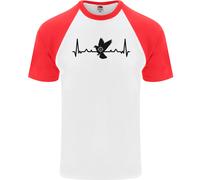 Maglietta Da Baseball S/S Per Uomo Pigeon Hunting Heart Beat ECG Hunter