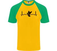 Maglietta Da Baseball S/S Per Uomo Pigeon Hunting Heart Beat ECG Hunter