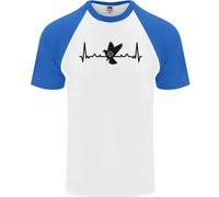 Maglietta Da Baseball S/S Per Uomo Pigeon Hunting Heart Beat ECG Hunter