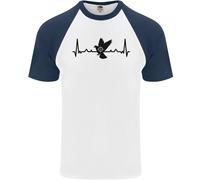 Maglietta Da Baseball S/S Per Uomo Pigeon Hunting Heart Beat ECG Hunter