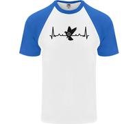 Maglietta Da Baseball S/S Per Uomo Pigeon Hunting Heart Beat ECG Hunter
