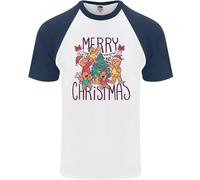 Maglietta Da Baseball S/S Uomo Gingerbread Man Buon Natale