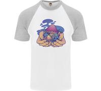 Maglietta Da Baseball Trippy Per Uomini Con Maniche Corte Magic Mushroom Hands
