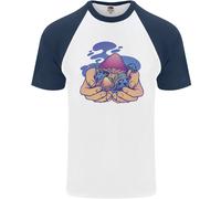 Maglietta Da Baseball Trippy Per Uomini Con Maniche Corte Magic Mushroom Hands