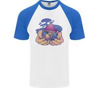 Maglietta Da Baseball Trippy Per Uomini Con Maniche Corte Magic Mushroom Hands