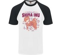 Maglietta Da Baseball Uomo S/S Anatomia Shiba Inu
