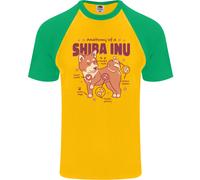 Maglietta Da Baseball Uomo S/S Anatomia Shiba Inu