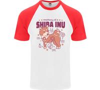 Maglietta Da Baseball Uomo S/S Anatomia Shiba Inu