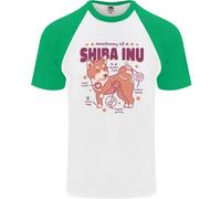 Maglietta Da Baseball Uomo S/S Anatomia Shiba Inu