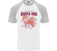Maglietta Da Baseball Uomo S/S Anatomia Shiba Inu