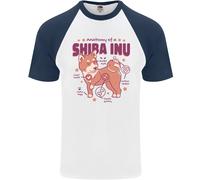 Maglietta Da Baseball Uomo S/S Anatomia Shiba Inu