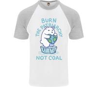 Maglietta Da Baseball Uomo S/S Brucia Il Patriarcato Non Il Carbone