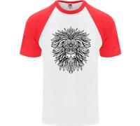 Maglietta Da Baseball Uomo S/S Con Arte Del Mandala Leone