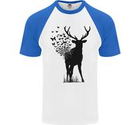 Maglietta Da Baseball Uomo S/S Ecologia Ambiente Farfalla Cervo