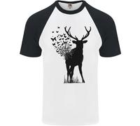 Maglietta Da Baseball Uomo S/S Ecologia Ambiente Farfalla Cervo