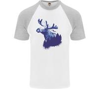 Maglietta Da Baseball Uomo S/S Ecologia Ambiente Foresta Moose