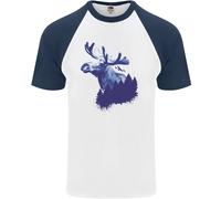 Maglietta Da Baseball Uomo S/S Ecologia Ambiente Foresta Moose