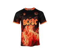 Maglietta da calcio ACDC AC/DC Highway to Hell con licenza ufficiale, Nero , L