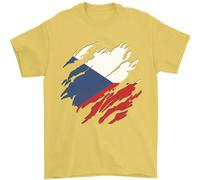 Maglietta Da Calcio Per Uomini Bandiera Della Repubblica Ceca 100% Cotone