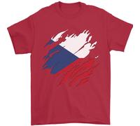 Maglietta Da Calcio Per Uomini Bandiera Della Repubblica Ceca 100% Cotone